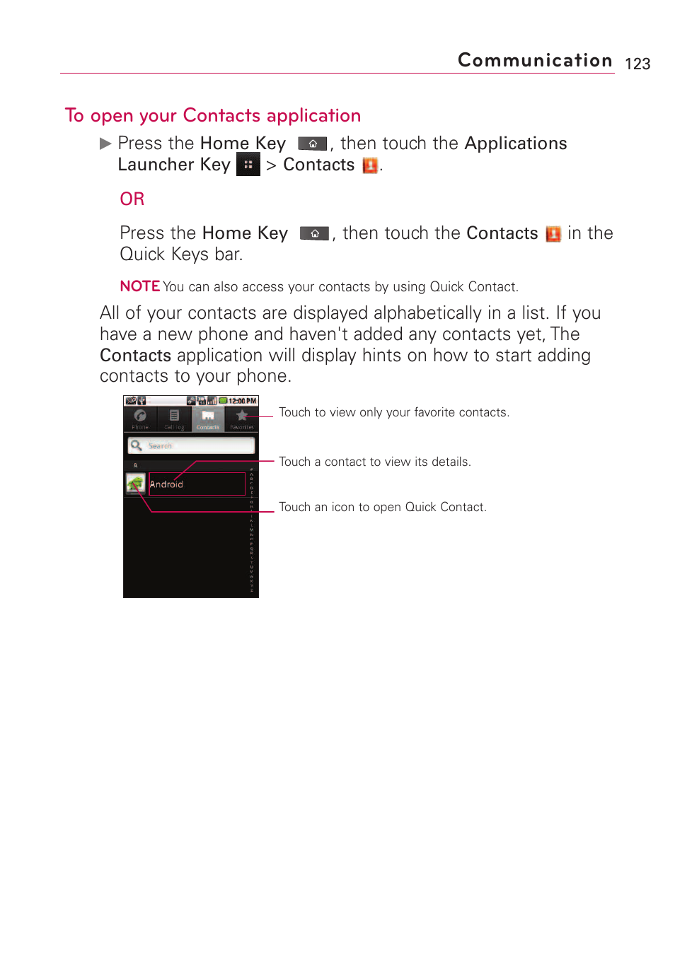 Communication | LG VS660 User Manual | Page 125 / 692