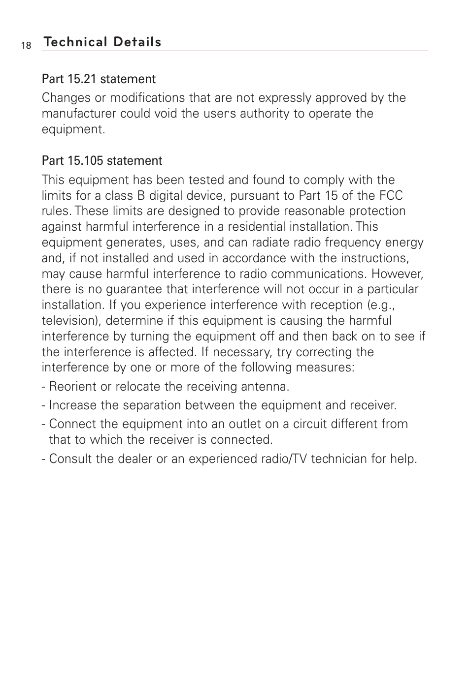 Technical details | LG VS660 User Manual | Page 20 / 692