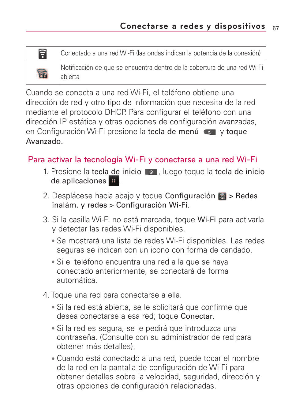 Conectarse a redes y dispositivos | LG VS660 User Manual | Page 402 / 692