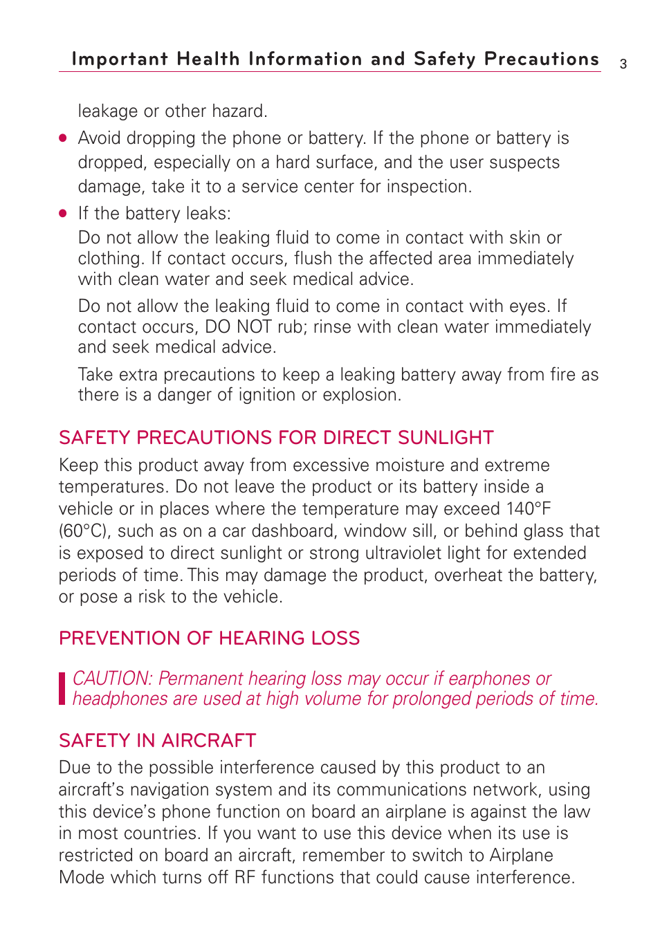 LG VS660 User Manual | Page 5 / 692