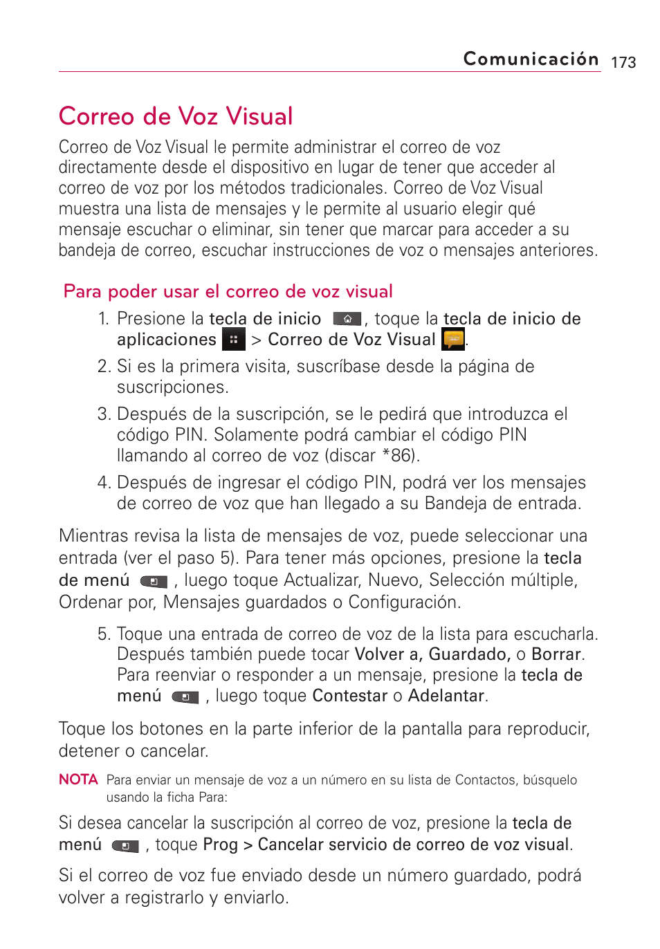 Correo de voz visual | LG VS660 User Manual | Page 508 / 692