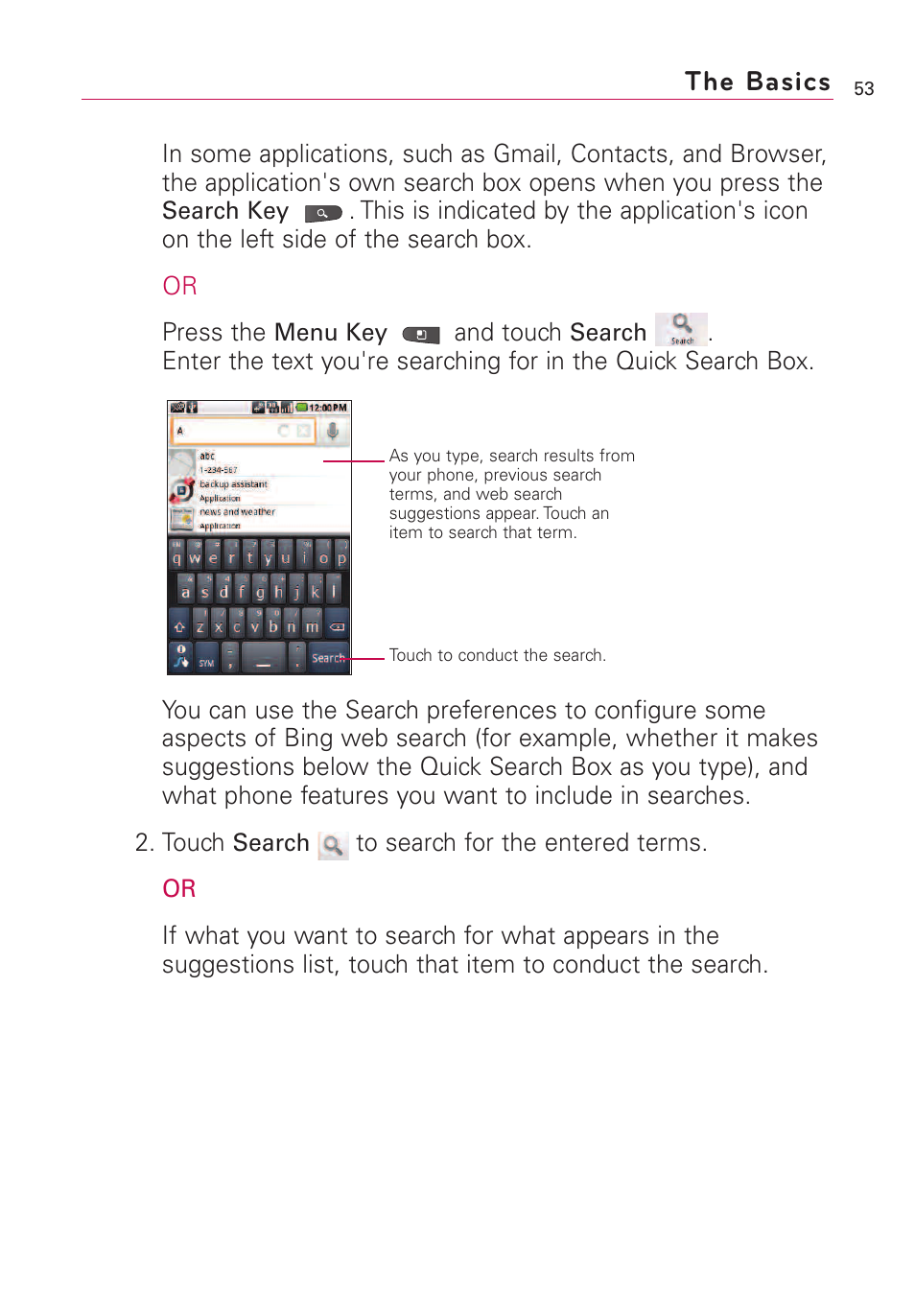 The basics | LG VS660 User Manual | Page 55 / 692