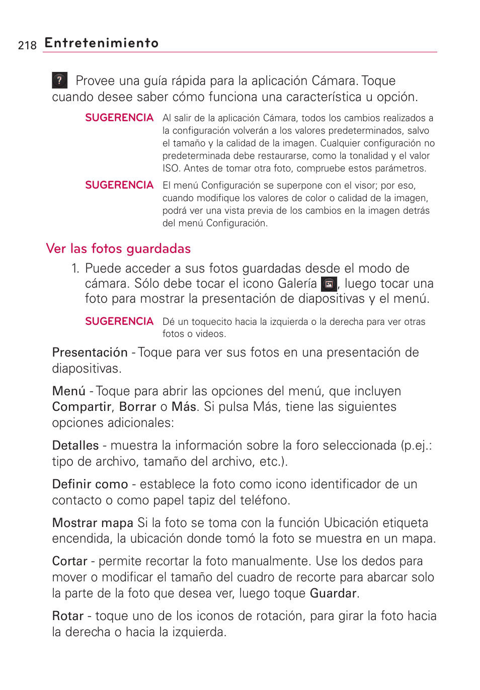 Ver las fotos guardadas, Entretenimiento | LG VS660 User Manual | Page 553 / 692