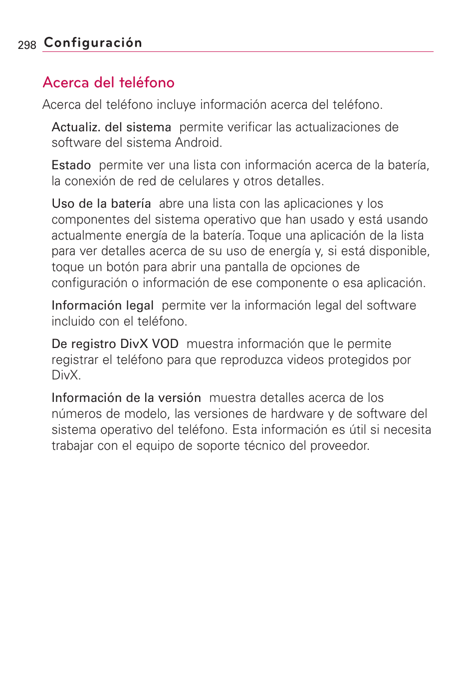 Acerca del teléfono | LG VS660 User Manual | Page 633 / 692