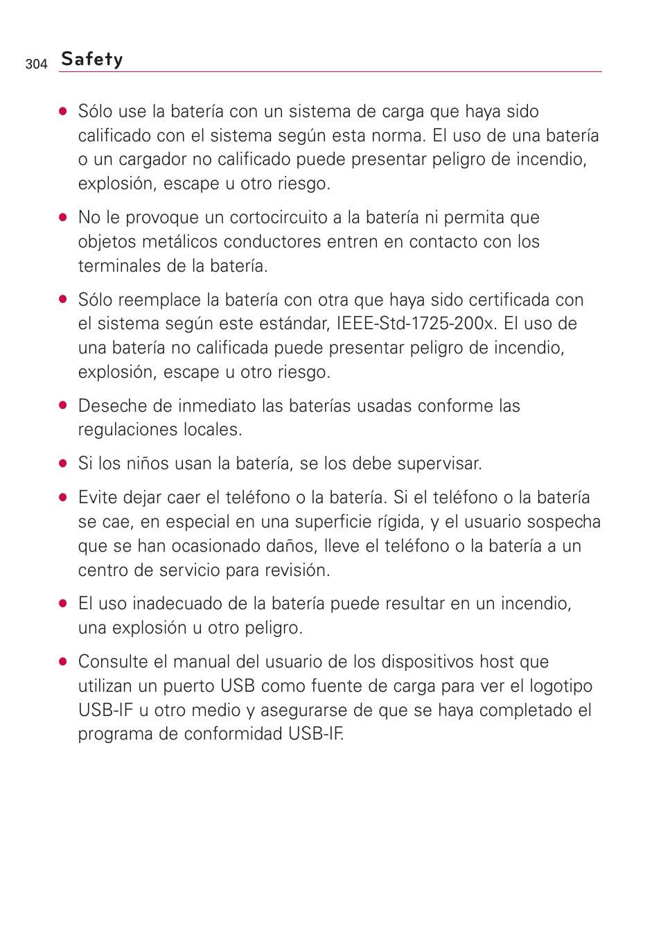 Safety | LG VS660 User Manual | Page 639 / 692