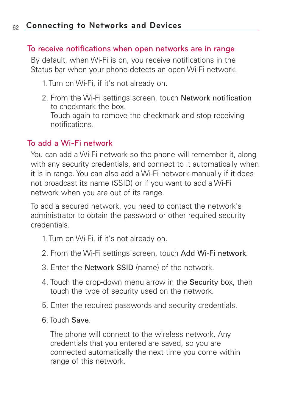 LG VS660 User Manual | Page 64 / 692