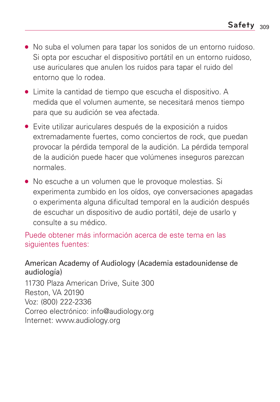 Safety | LG VS660 User Manual | Page 644 / 692
