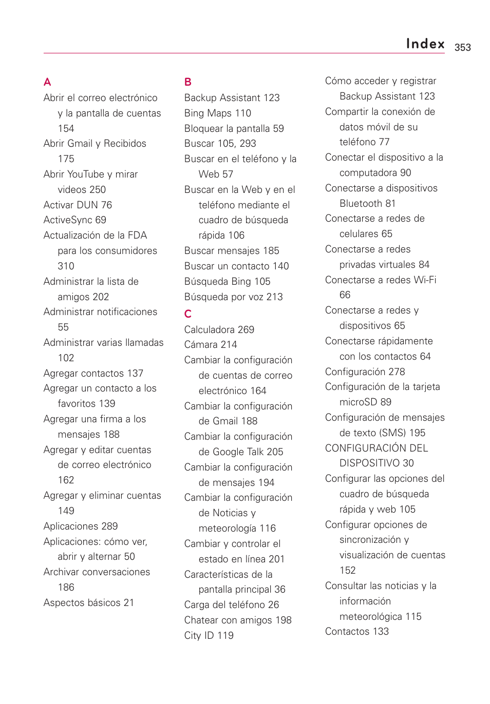 Index | LG VS660 User Manual | Page 688 / 692