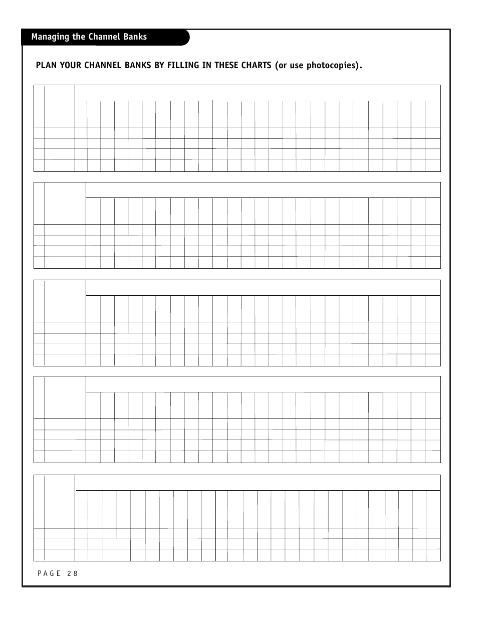 Managing the channel banks | LG H24F39DT User Manual | Page 28 / 44