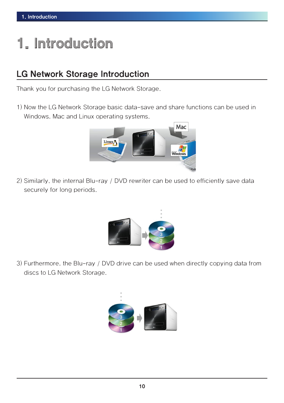 Introduction, Lg network storage introduction | LG N2R1DB2 User Manual | Page 10 / 160