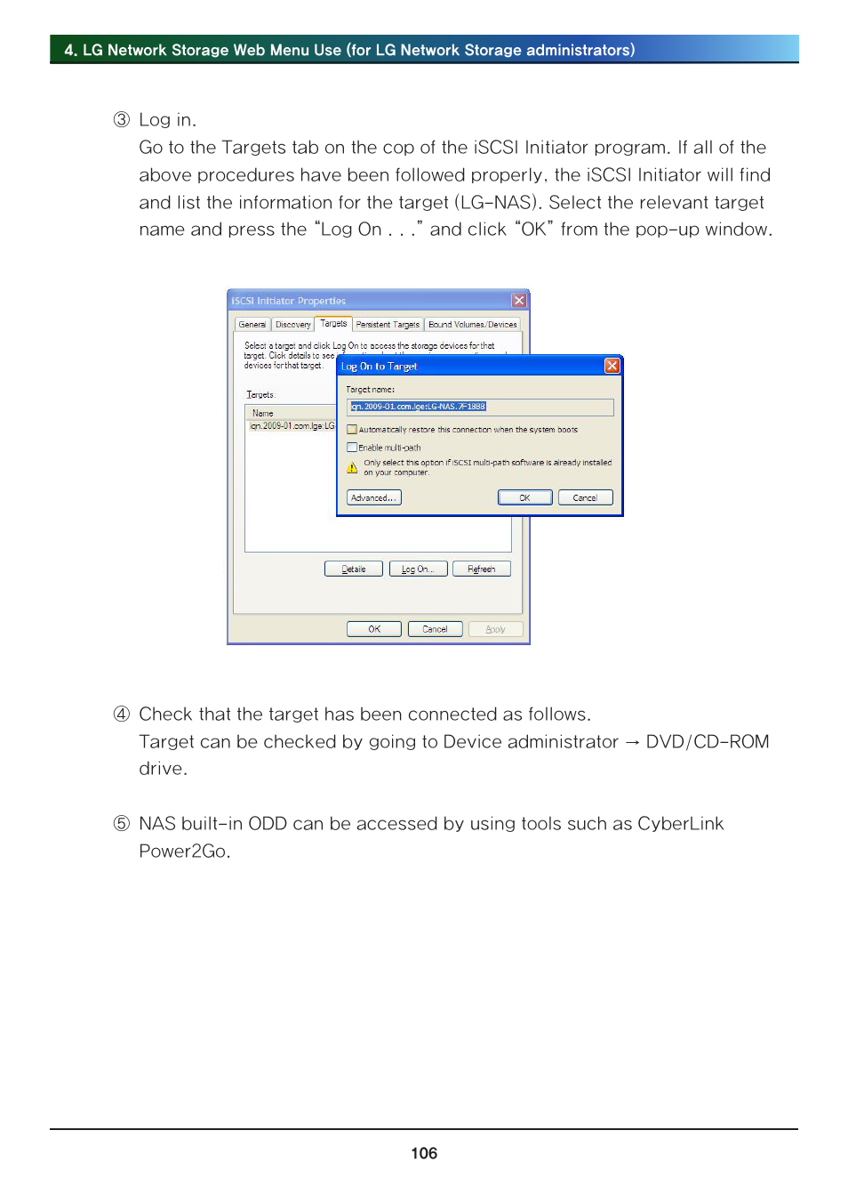 LG N2R1DB2 User Manual | Page 106 / 160