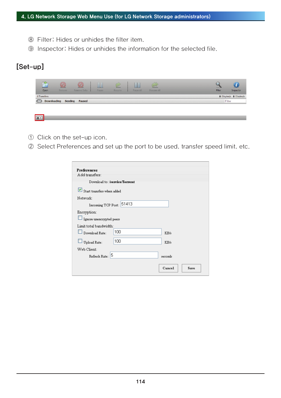 LG N2R1DB2 User Manual | Page 114 / 160