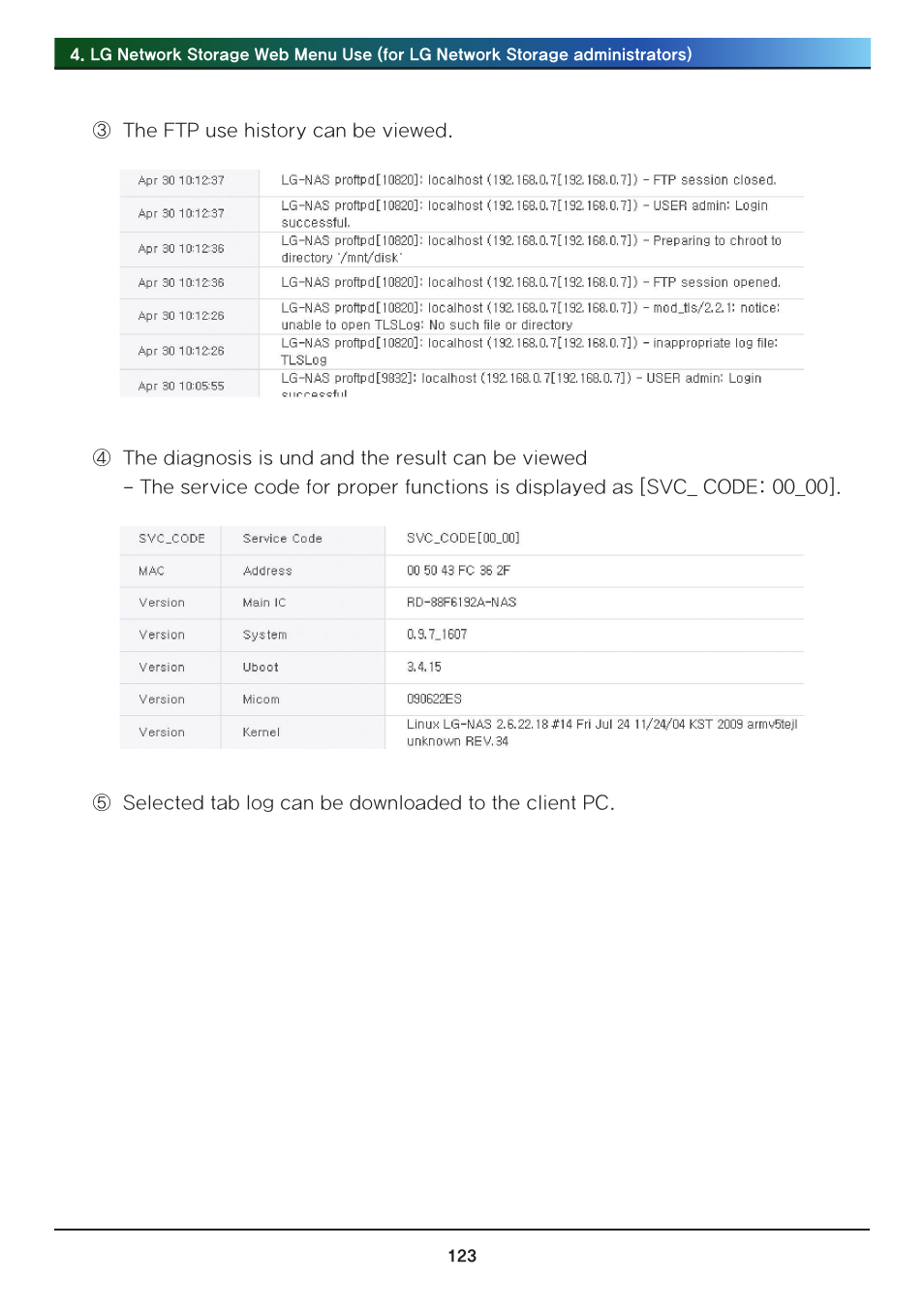 LG N2R1DB2 User Manual | Page 123 / 160