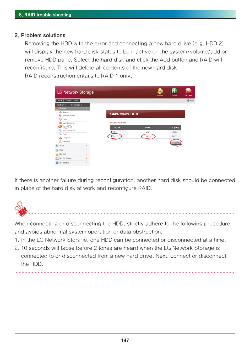 LG N2R1DB2 User Manual | Page 147 / 160