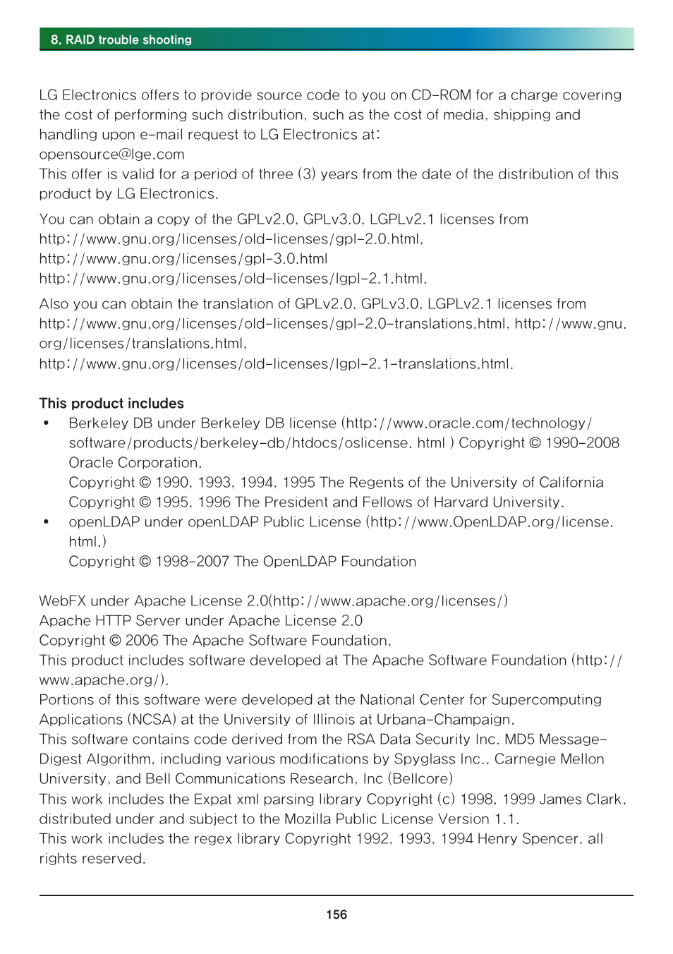 LG N2R1DB2 User Manual | Page 156 / 160