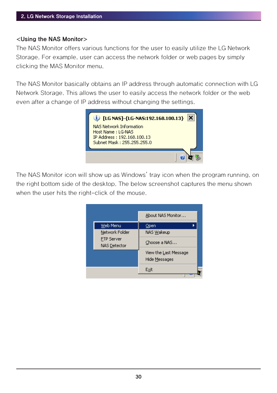 LG N2R1DB2 User Manual | Page 30 / 160