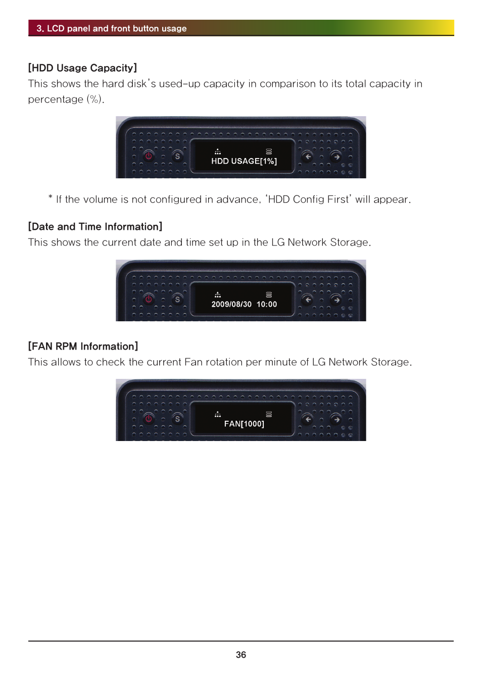 LG N2R1DB2 User Manual | Page 36 / 160