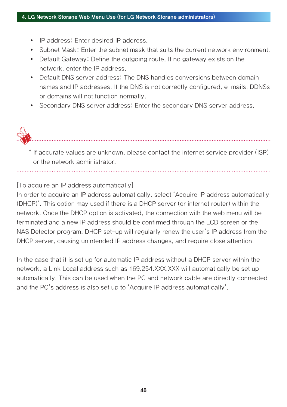 LG N2R1DB2 User Manual | Page 48 / 160