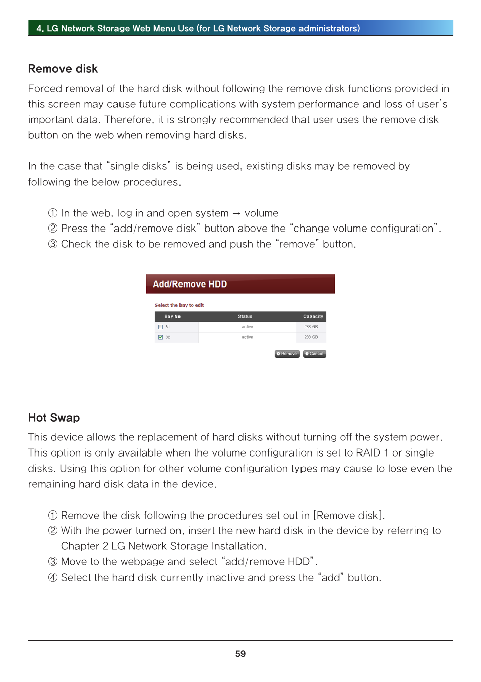 LG N2R1DB2 User Manual | Page 59 / 160