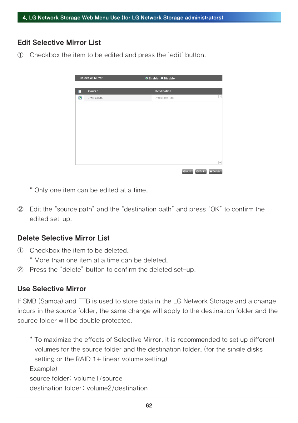LG N2R1DB2 User Manual | Page 62 / 160