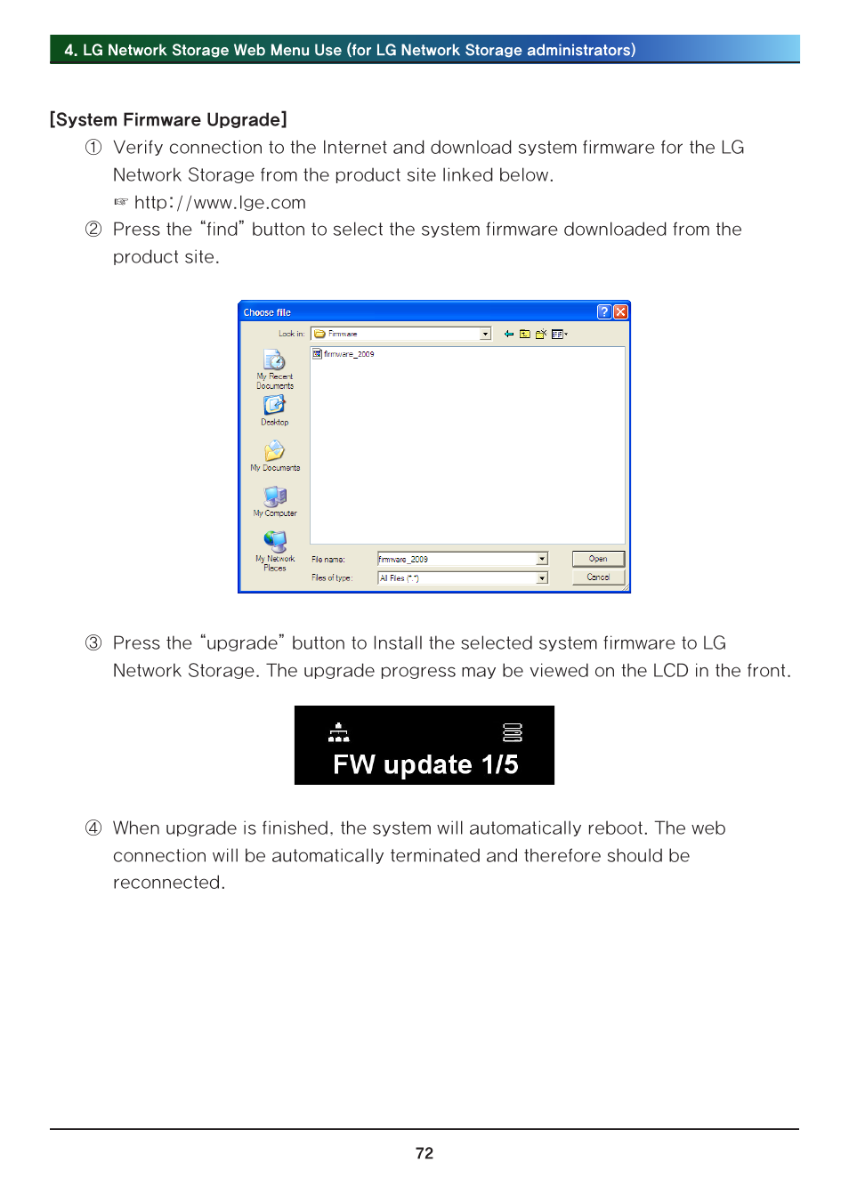 LG N2R1DB2 User Manual | Page 72 / 160