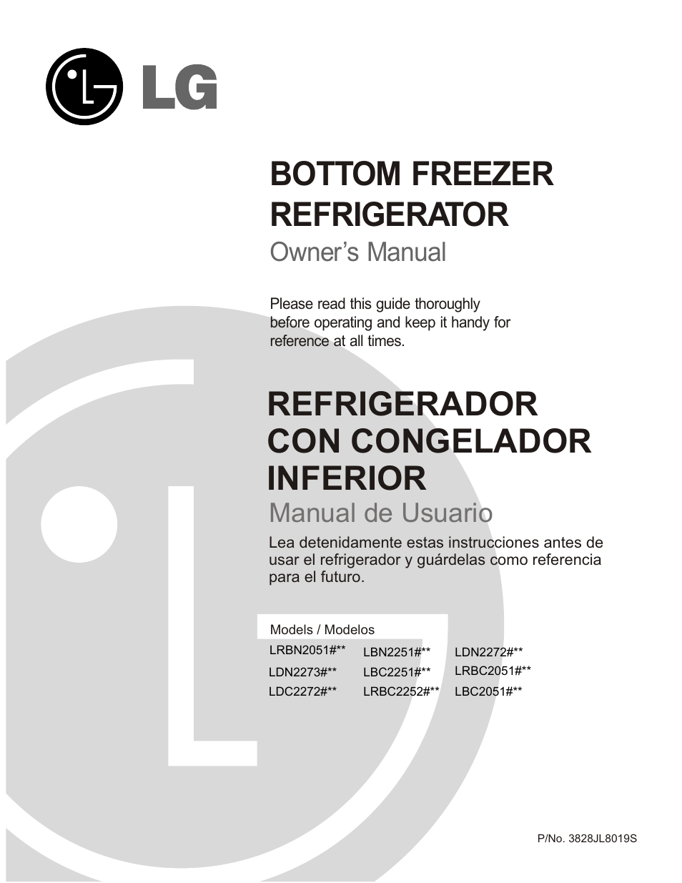LG LDN22735SW User Manual | 36 pages