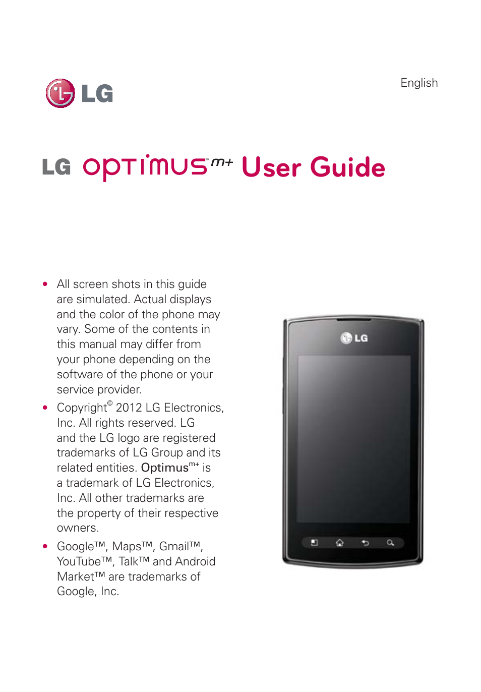 User guide | LG LGMS695 User Manual | Page 3 / 157