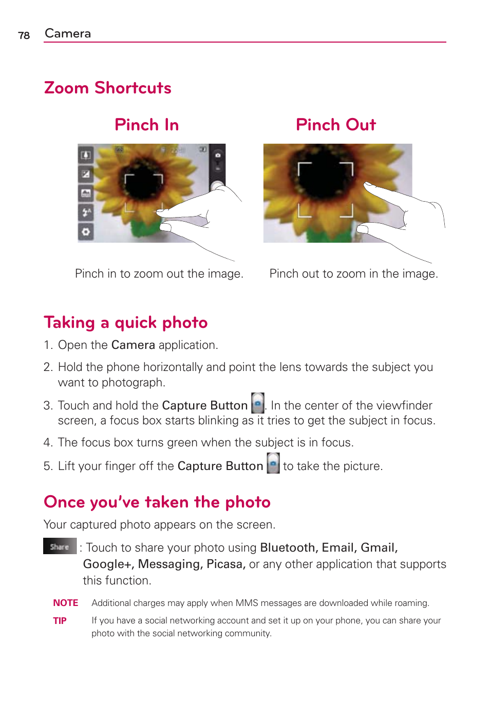 Once you’ve taken the photo | LG LGMS695 User Manual | Page 80 / 157
