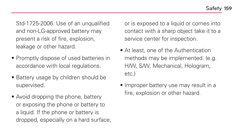 LG US730 User Manual | Page 159 / 200