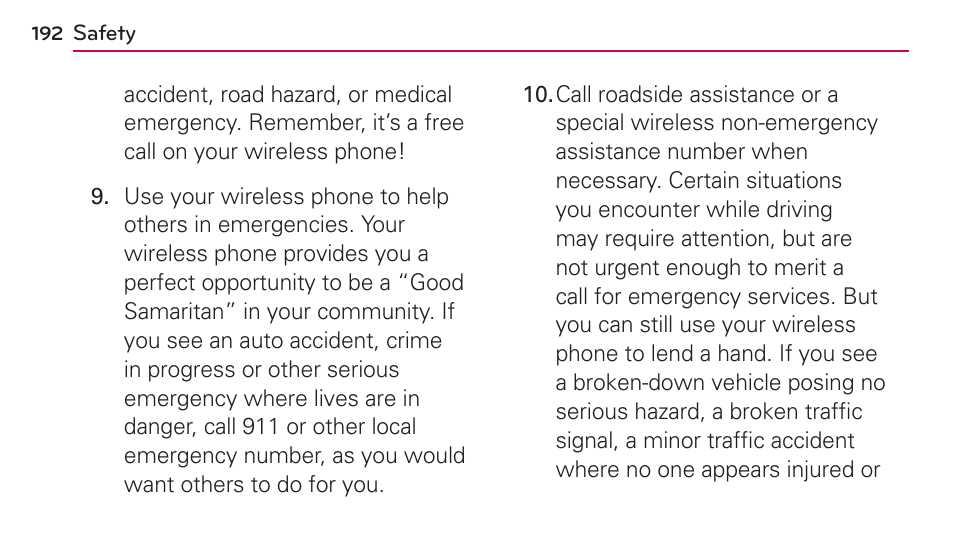 LG US730 User Manual | Page 192 / 200