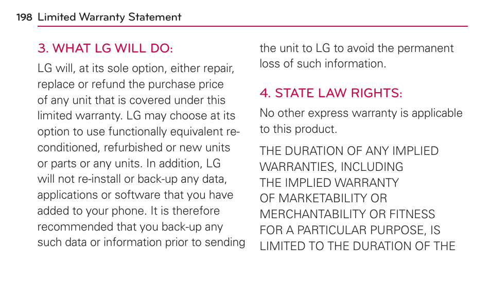 LG US730 User Manual | Page 198 / 200