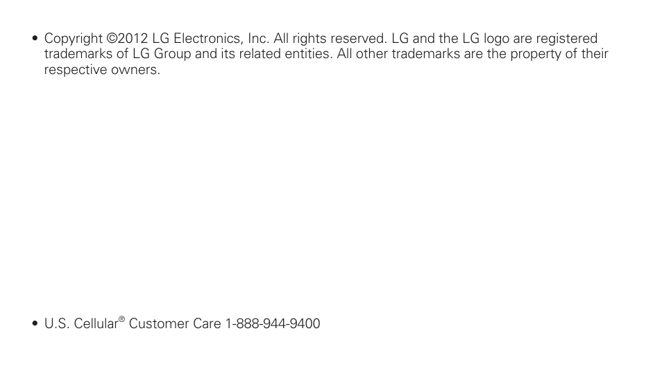 LG US730 User Manual | Page 2 / 200