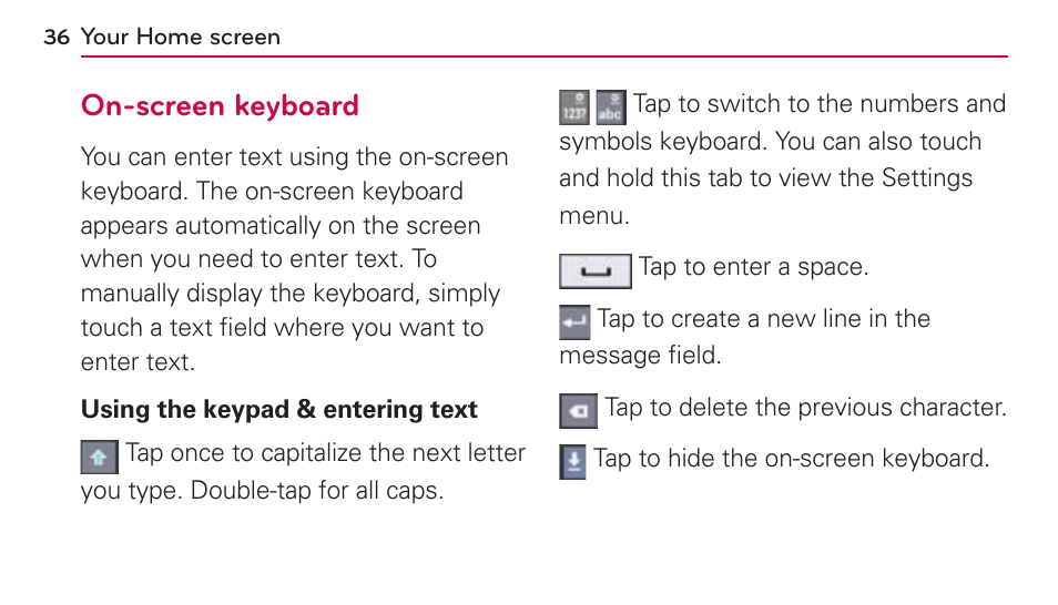 LG US730 User Manual | Page 36 / 200