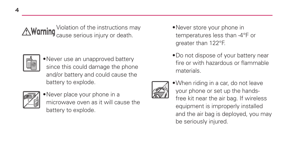 Caution | LG US730 User Manual | Page 4 / 200