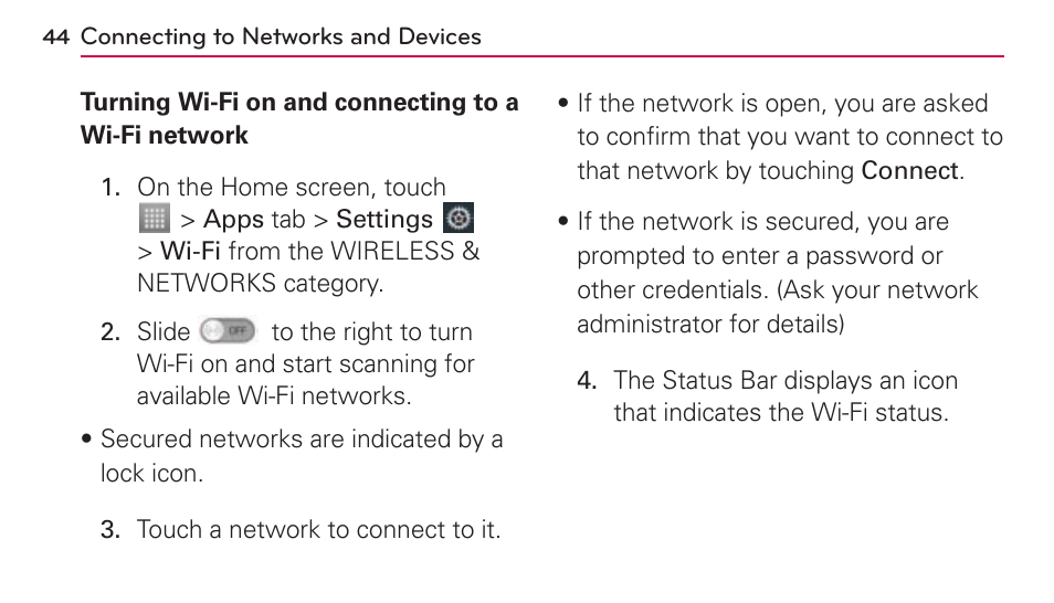 LG US730 User Manual | Page 44 / 200