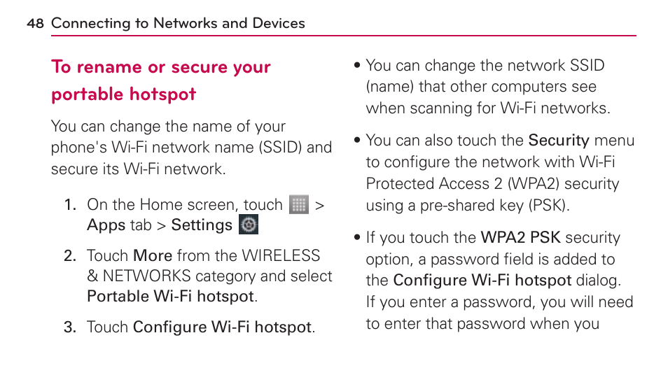 LG US730 User Manual | Page 48 / 200