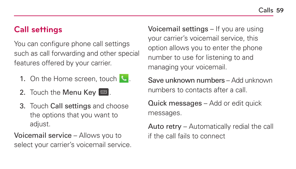 LG US730 User Manual | Page 59 / 200