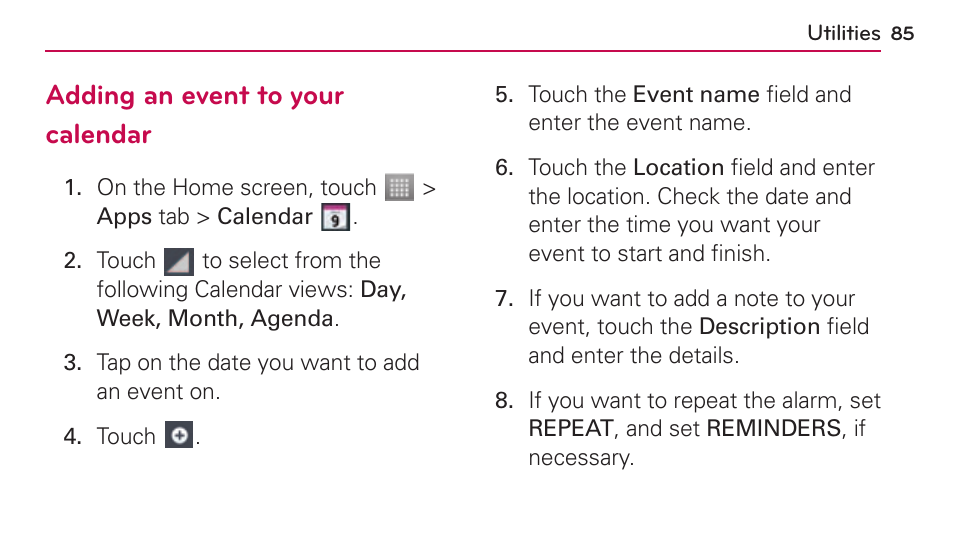 LG US730 User Manual | Page 85 / 200