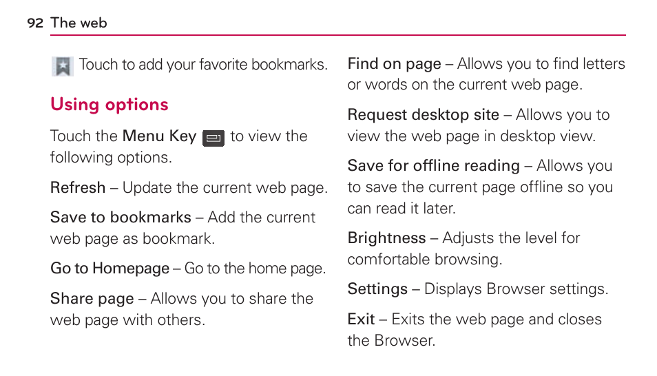 LG US730 User Manual | Page 92 / 200