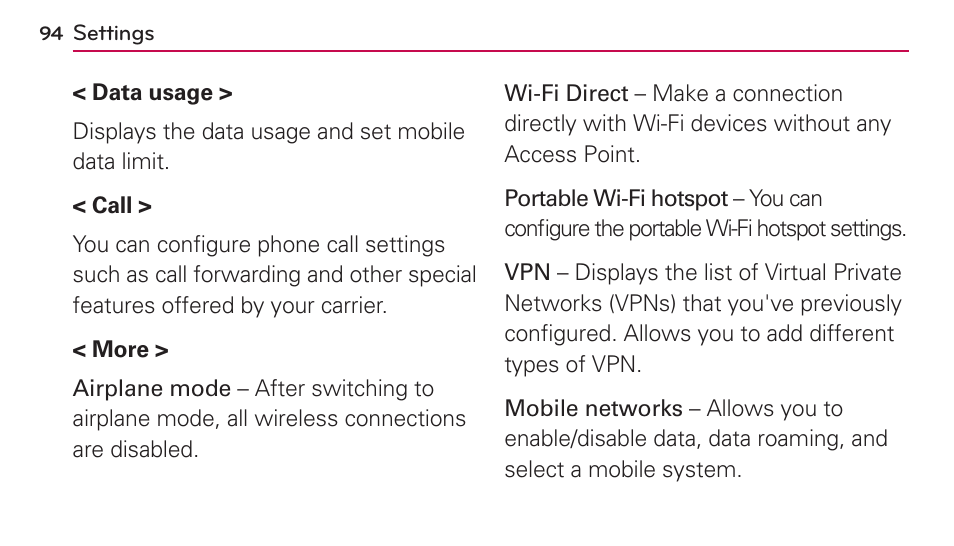 LG US730 User Manual | Page 94 / 200