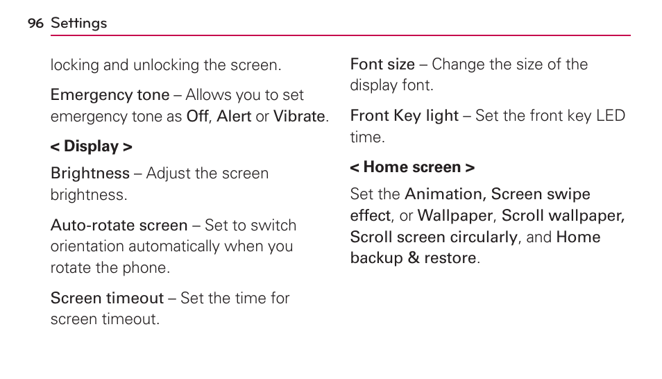 LG US730 User Manual | Page 96 / 200