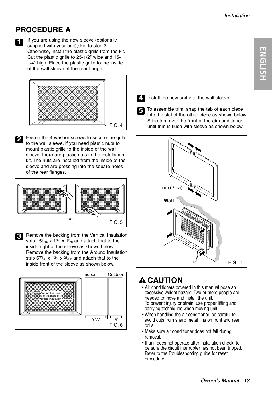 English, Procedure a | LG LT143CNR User Manual | Page 13 / 48