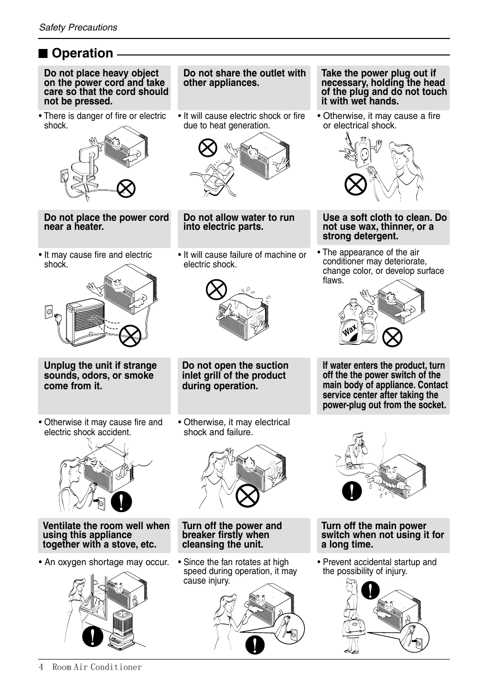 Operation | LG LT143CNR User Manual | Page 4 / 48