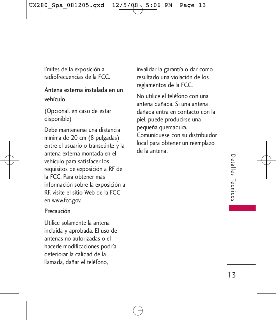 LG LGUX280 User Manual | Page 122 / 226