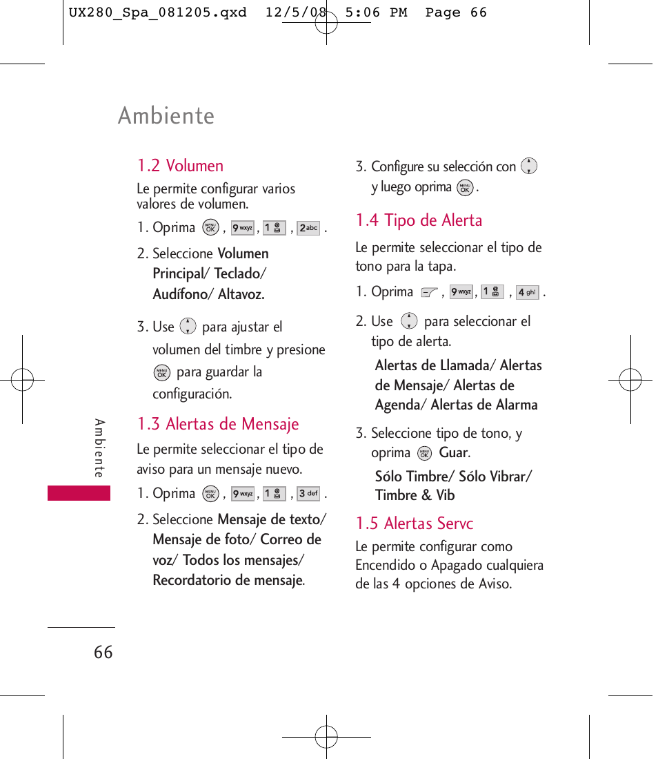 Ambiente | LG LGUX280 User Manual | Page 175 / 226