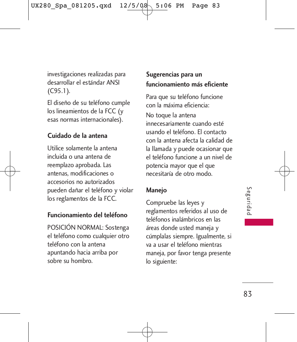 LG LGUX280 User Manual | Page 192 / 226