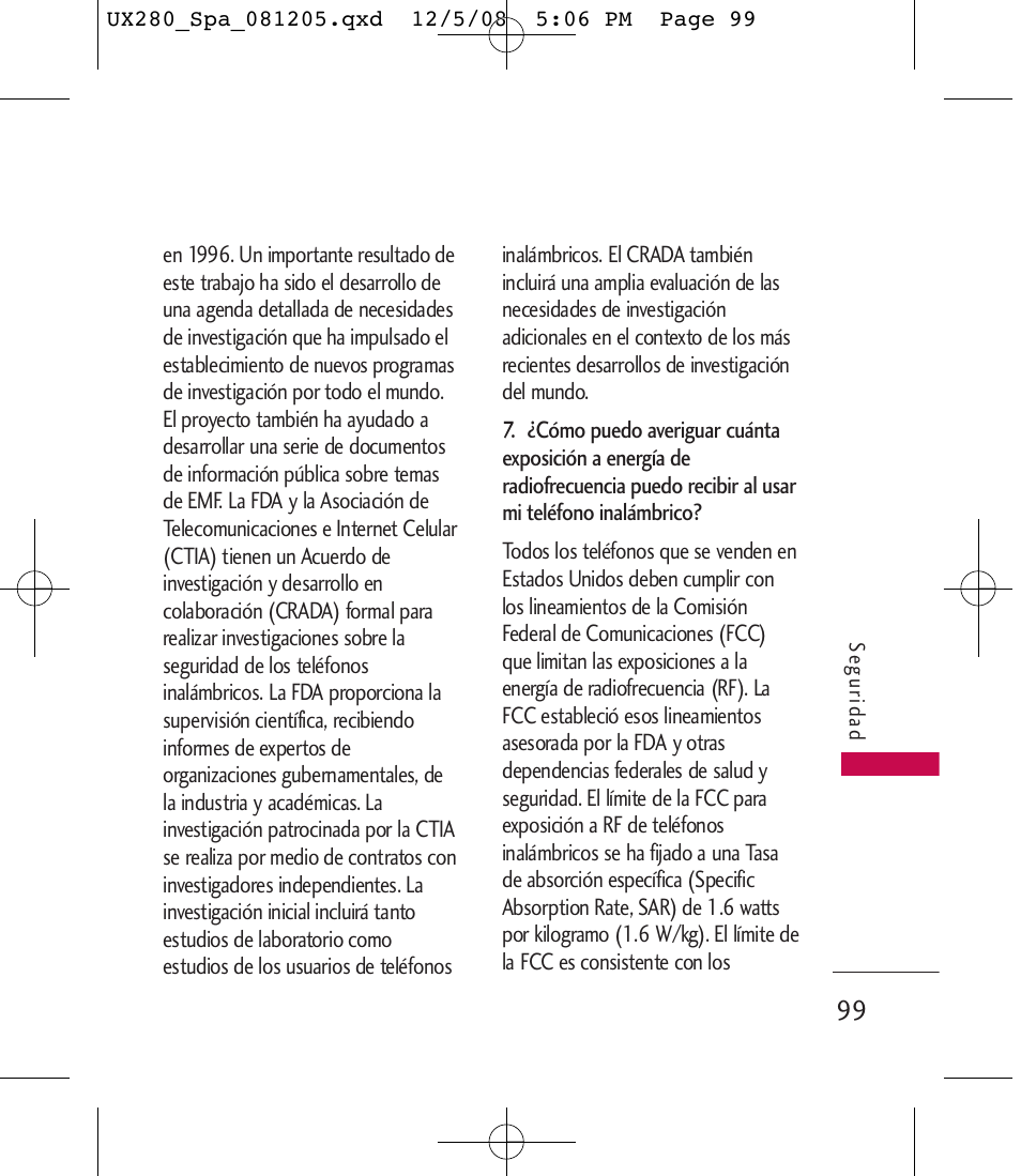 LG LGUX280 User Manual | Page 208 / 226