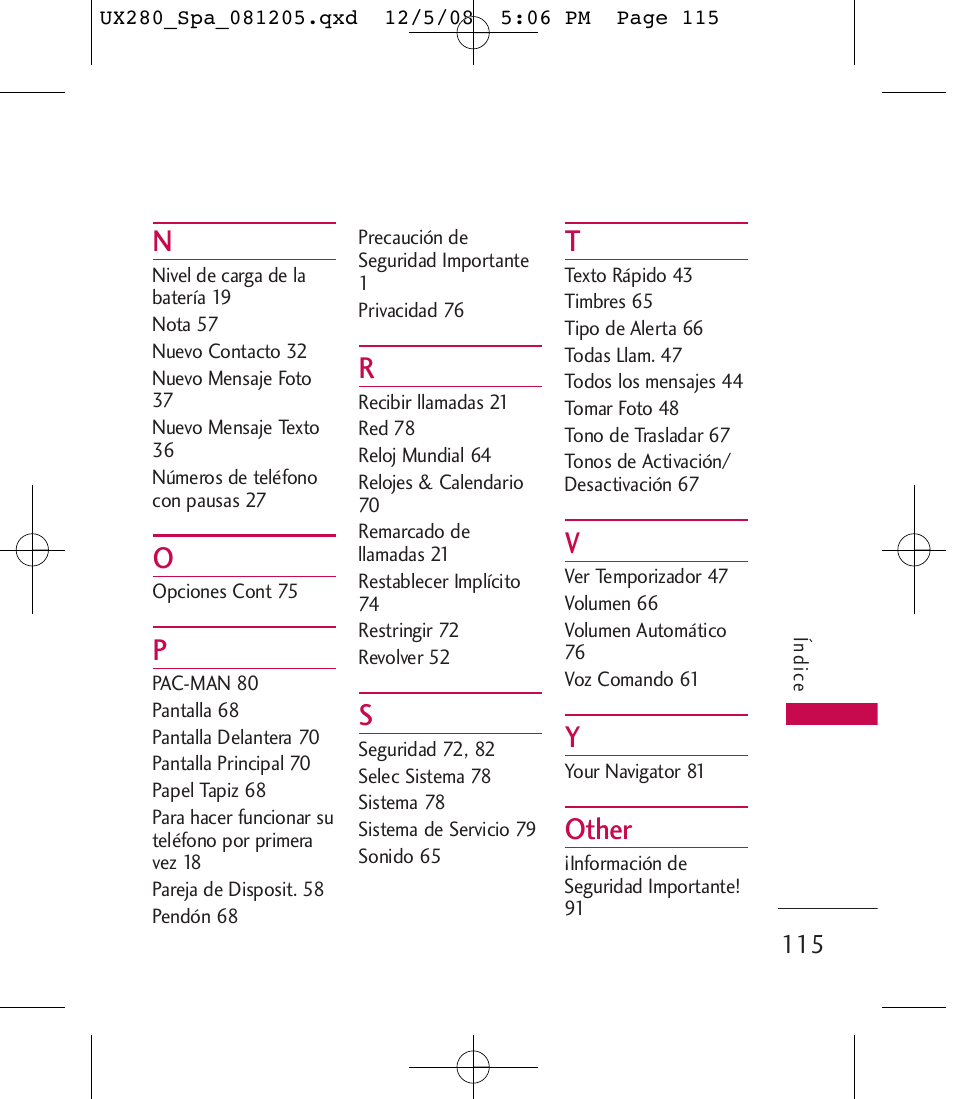 Other | LG LGUX280 User Manual | Page 224 / 226