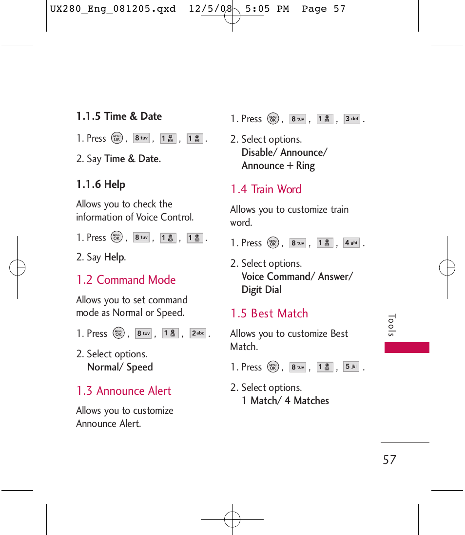 LG LGUX280 User Manual | Page 59 / 226