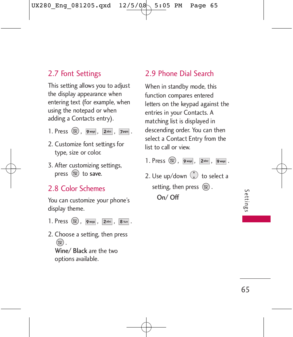 LG LGUX280 User Manual | Page 67 / 226